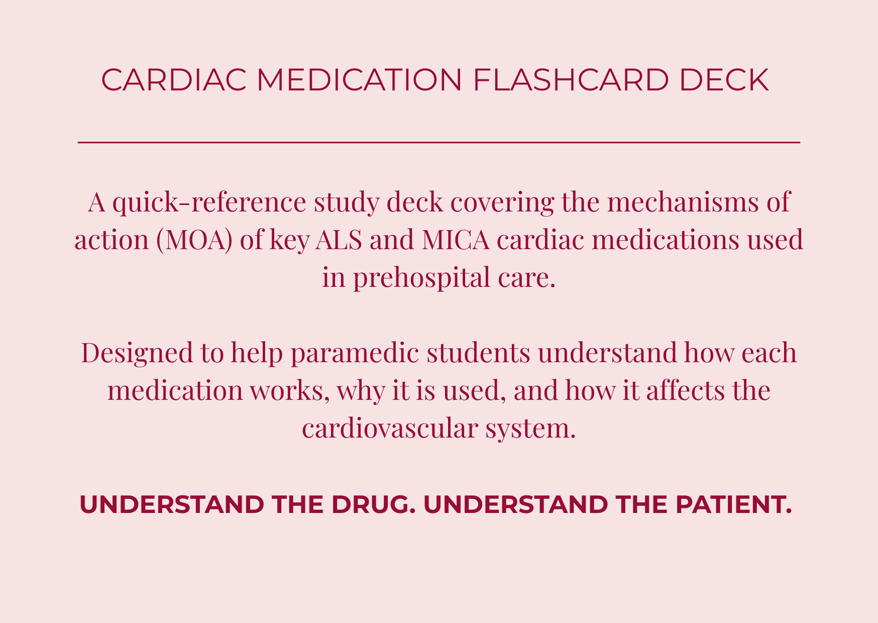 DIGITAL CARDIAC MEDICATION FLASHCARDS