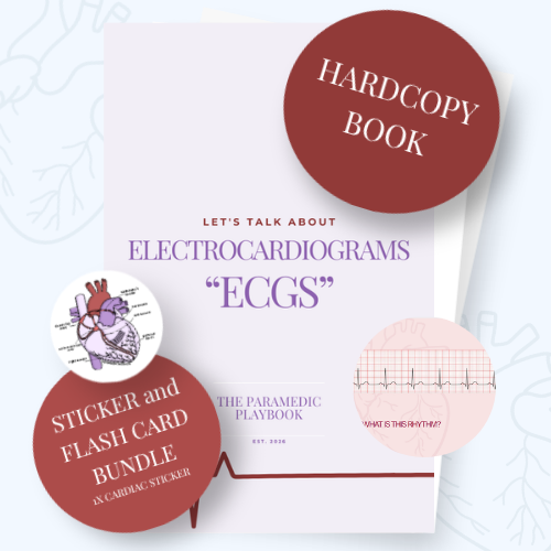 ECG BUNDLE- Physical text book/flashcards/conduction sticker