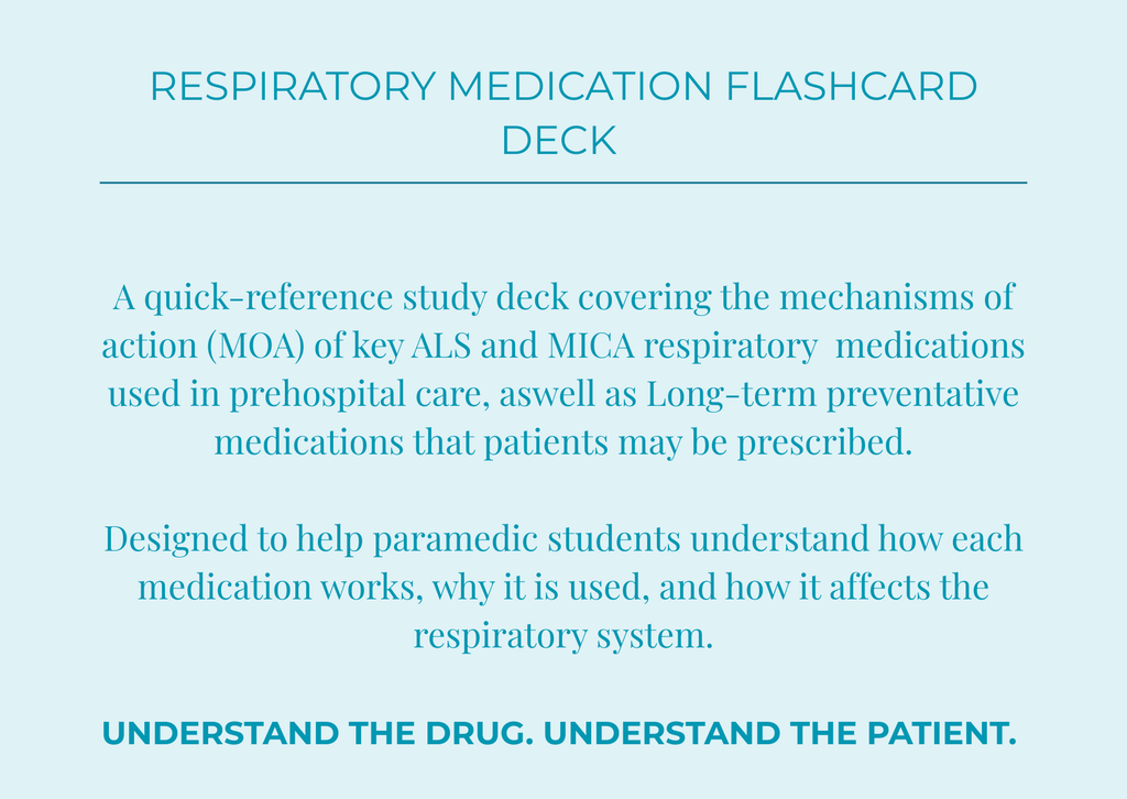 RESPIRATORY MEDICATION FLASHCARDS